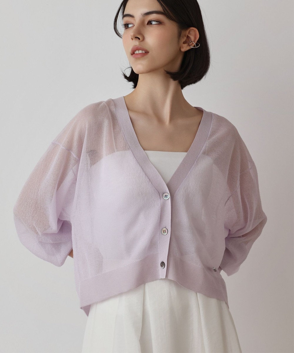 GRACE CONTINENTAL シアージョーゼットカーディガン