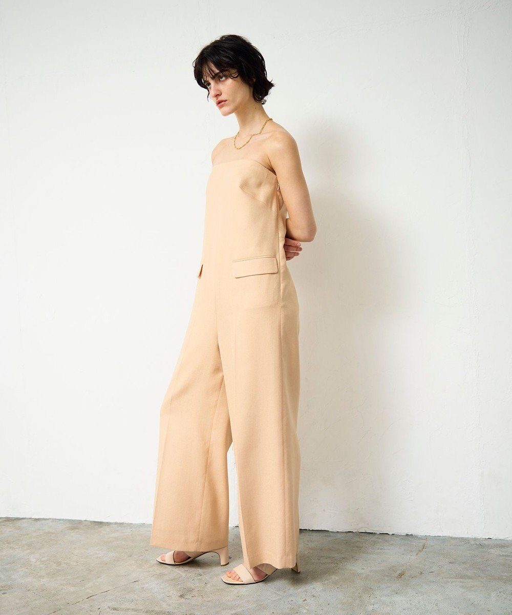 GRACE CONTINENTAL リネンタッチビスチェサロペ 