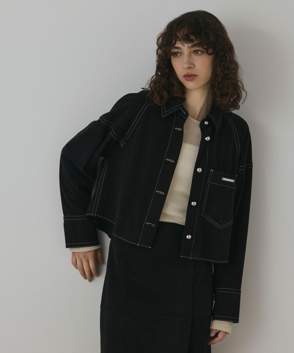 GRACE CONTINENTAL フェイクスウェードブラウス 