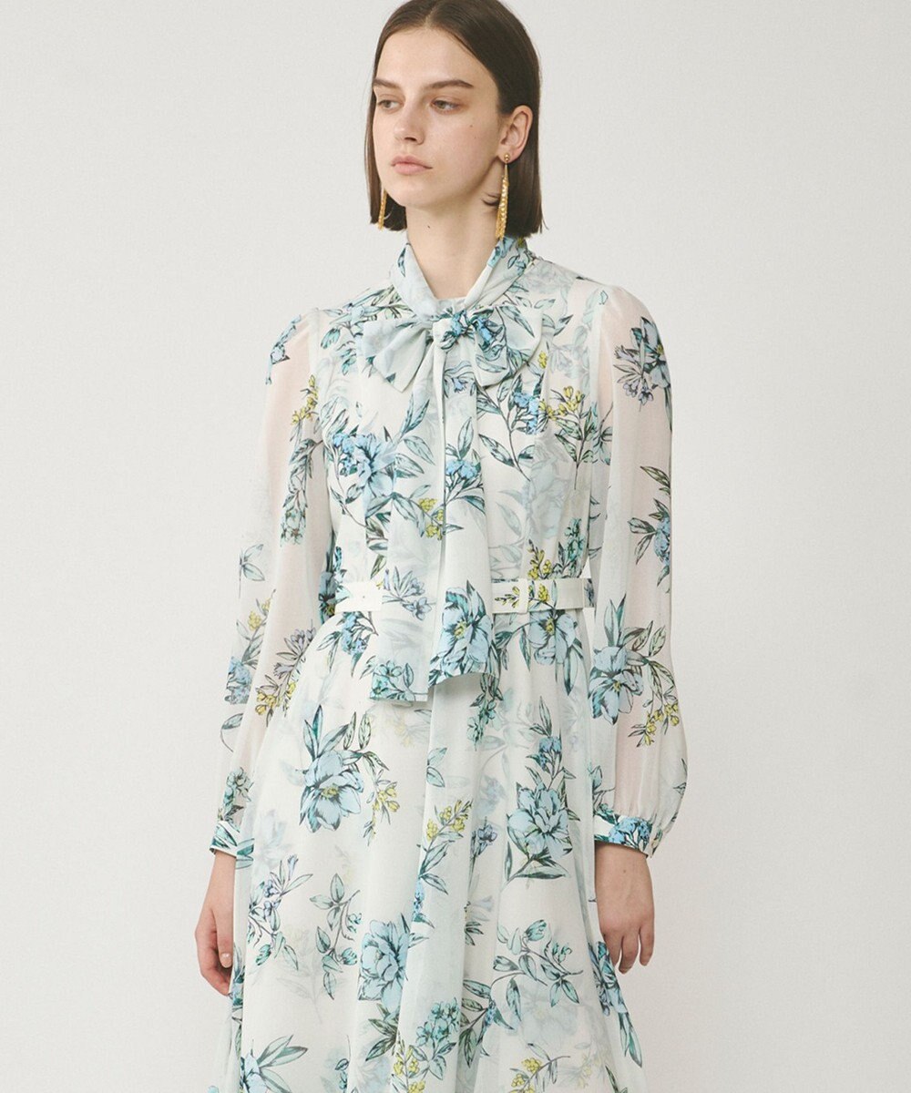 GRACE CONTINENTAL フラワーレイヤーワンピース