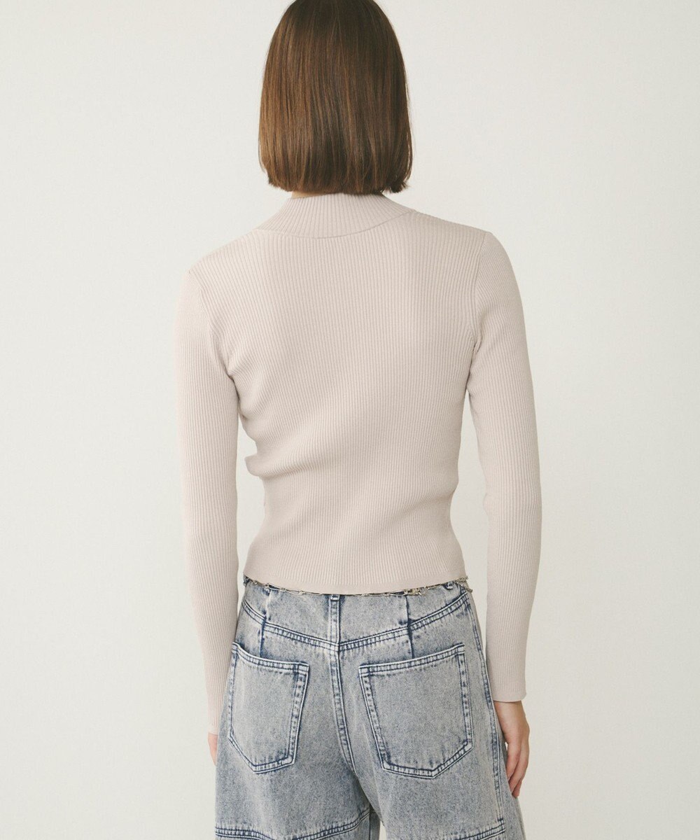 GRACE CONTINENTAL リブニットzipトップ 