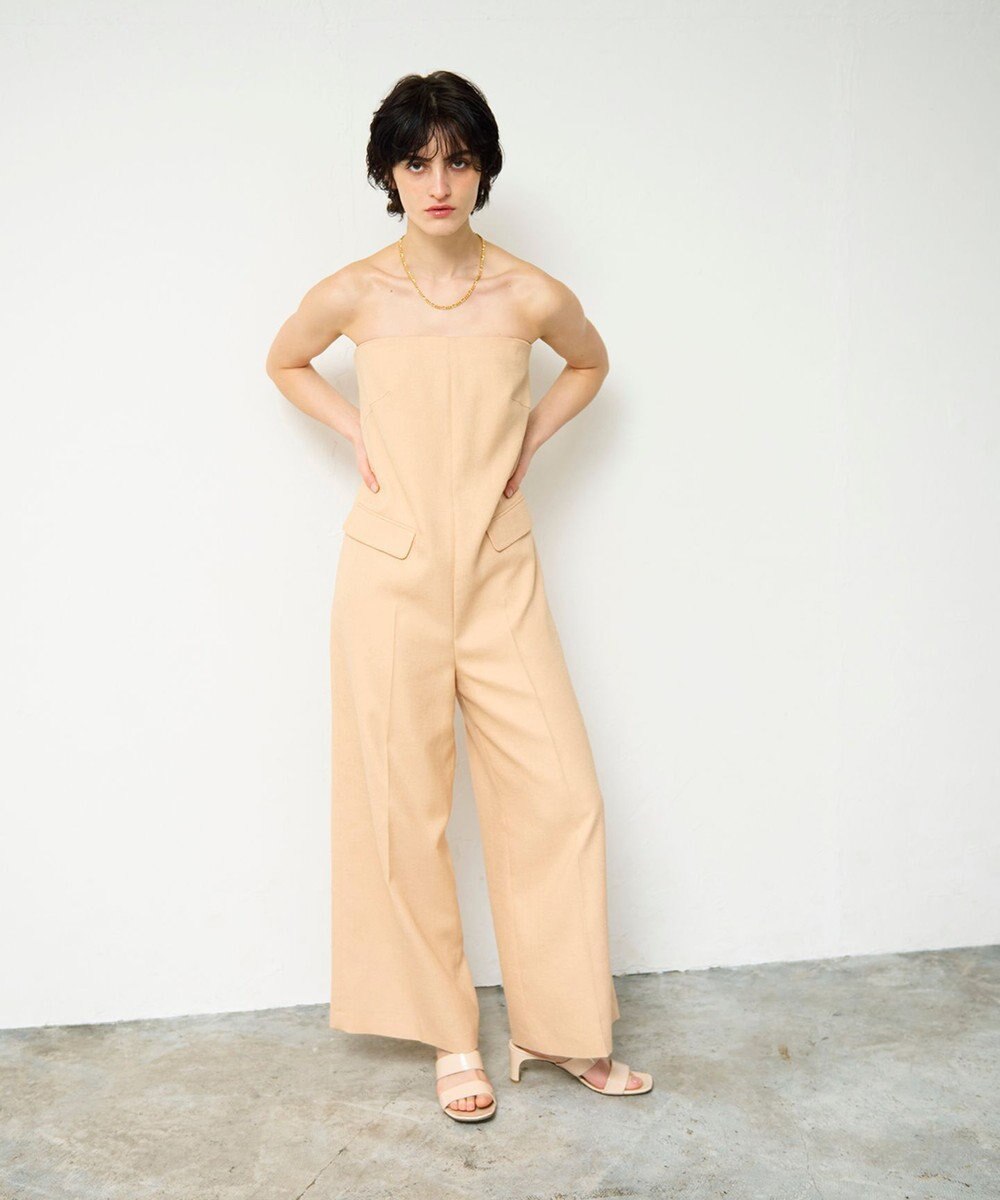 GRACE CONTINENTAL リネンタッチビスチェサロペ