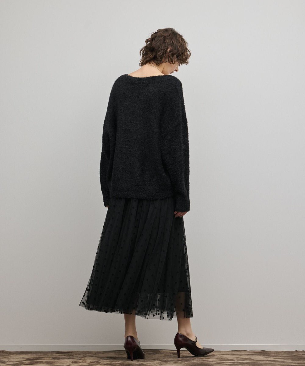 GRACE CONTINENTAL フロッキードットプリーツスカート 