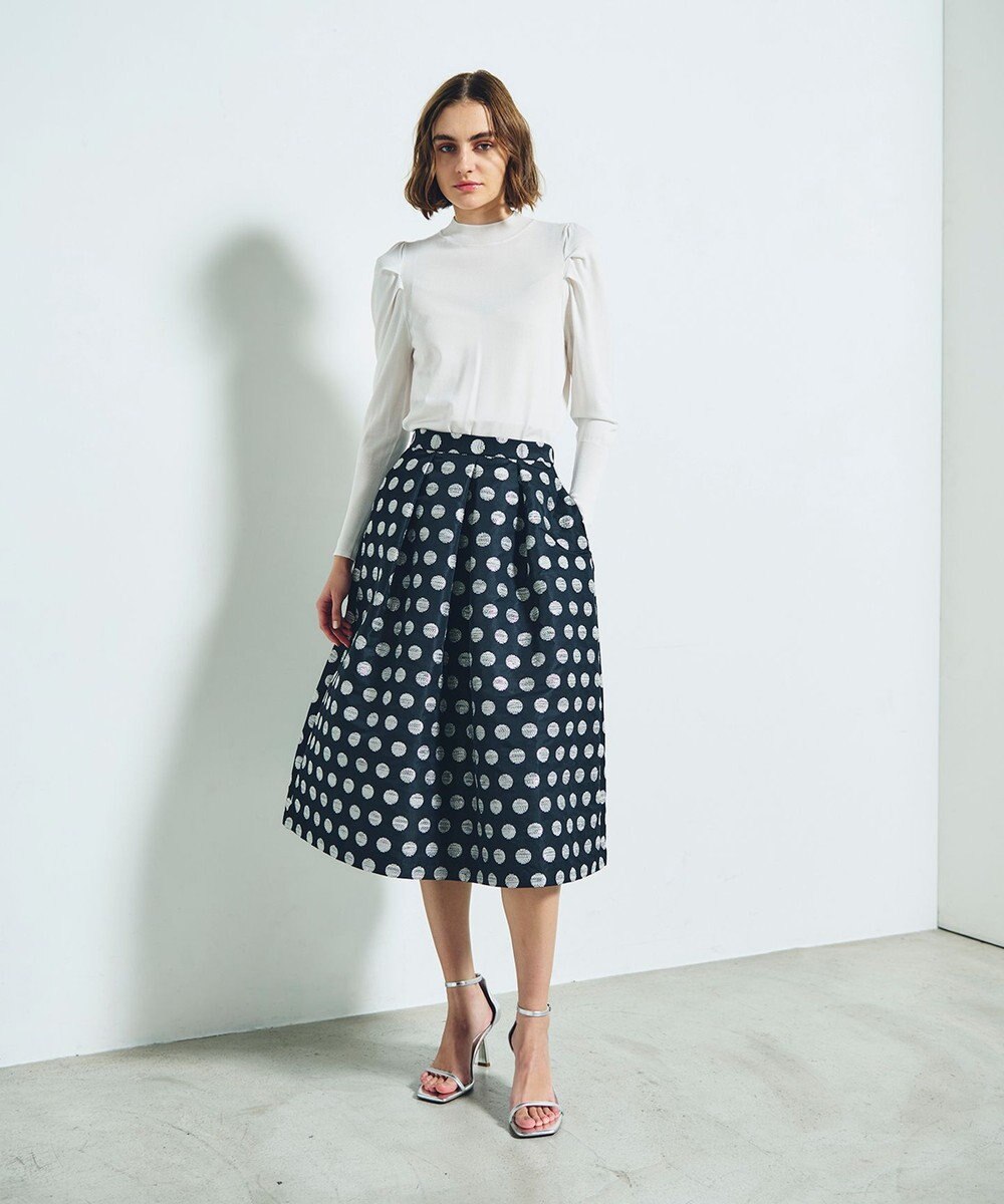 GRACE CONTINENTAL タックスリーブニットトップ 