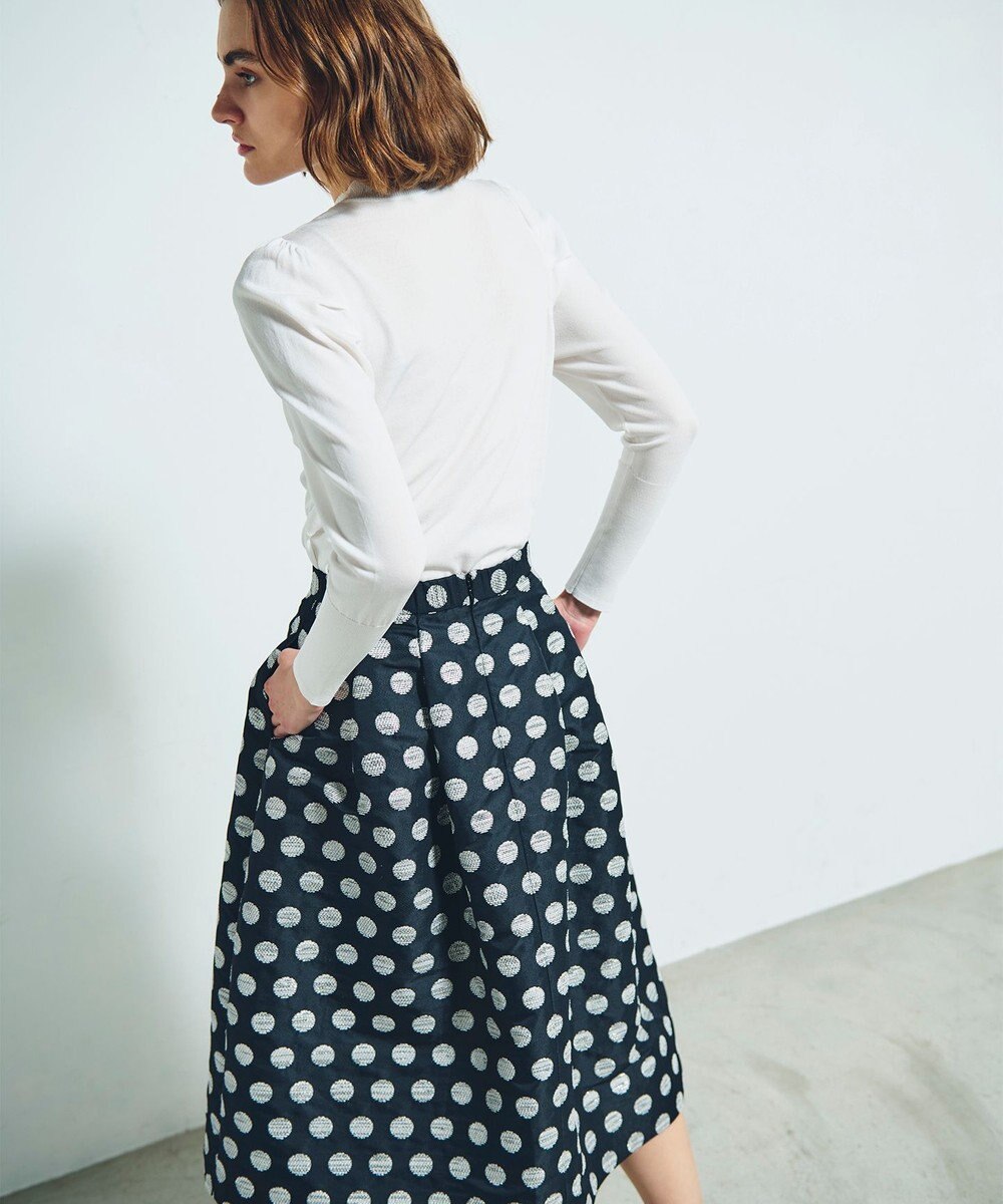 GRACE CONTINENTAL タックスリーブニットトップ 