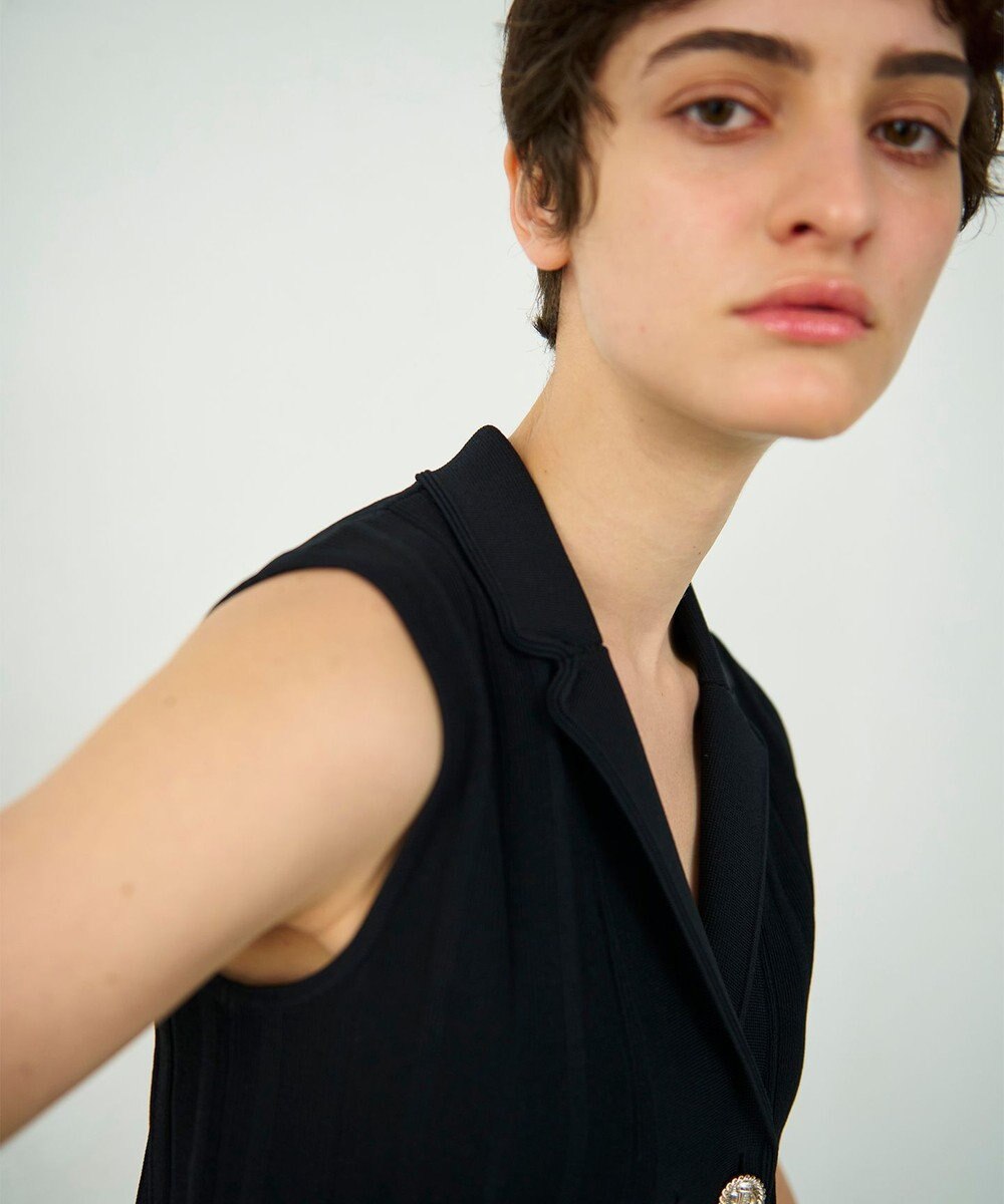 GRACE CONTINENTAL ダブルフロントニットジレ 