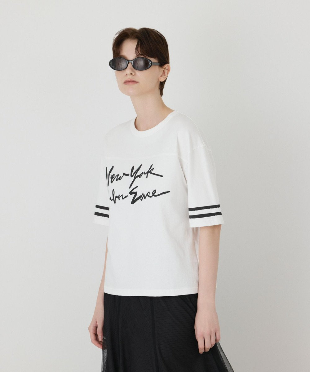 GRACE CONTINENTAL カレッジロゴプリントTシャツ 