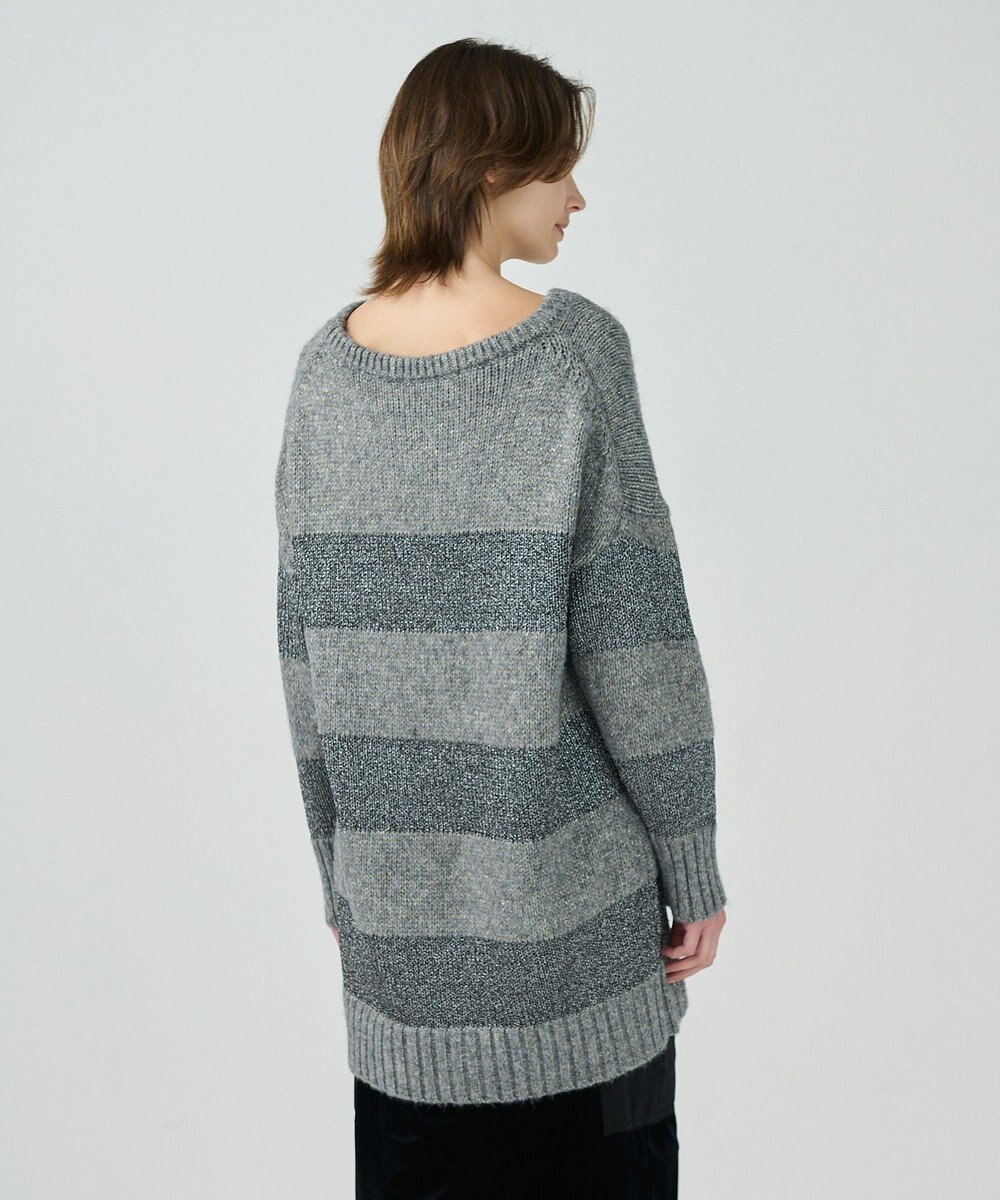 GRACE CONTINENTAL ラメボーダーニットトップ