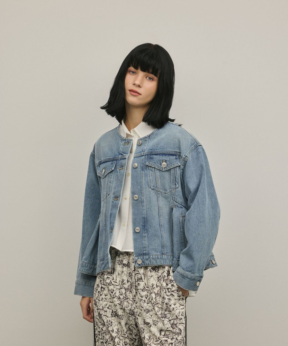 GRACE CONTINENTAL ペプラムデニムジャケット 