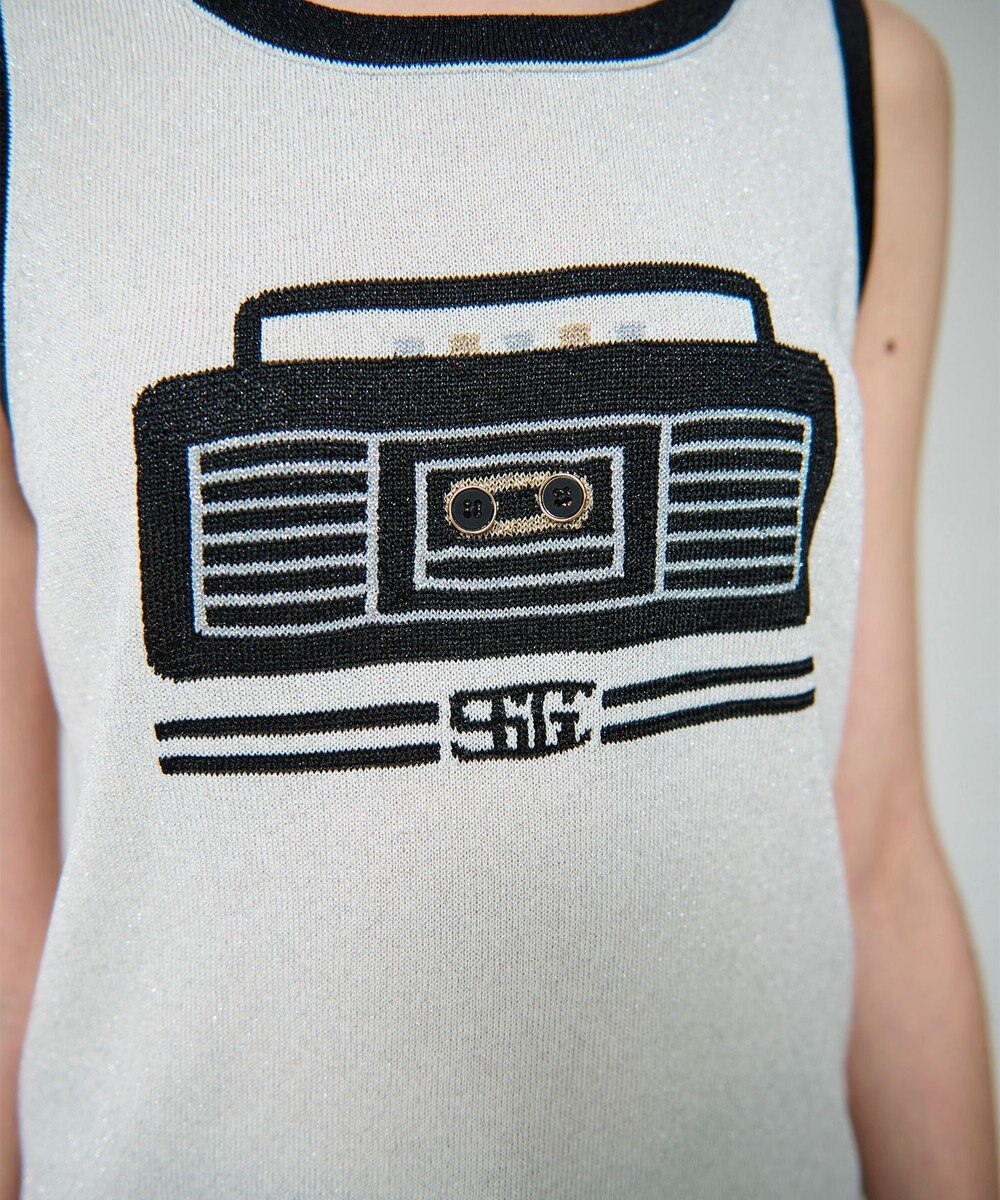 GRACE CONTINENTAL ラメニットノースリーブ