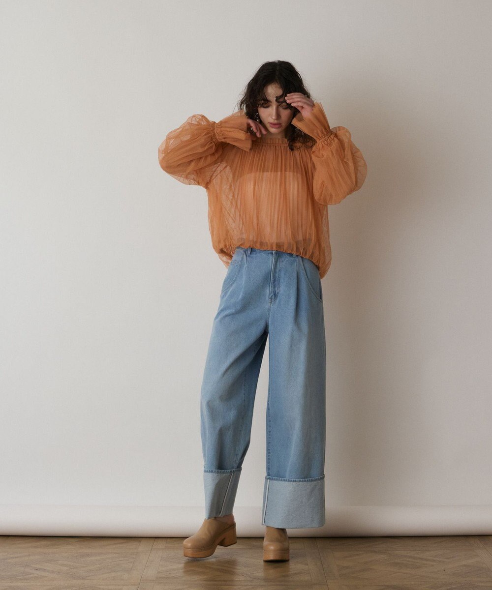 GRACE CONTINENTAL チュールプリーツトップ 