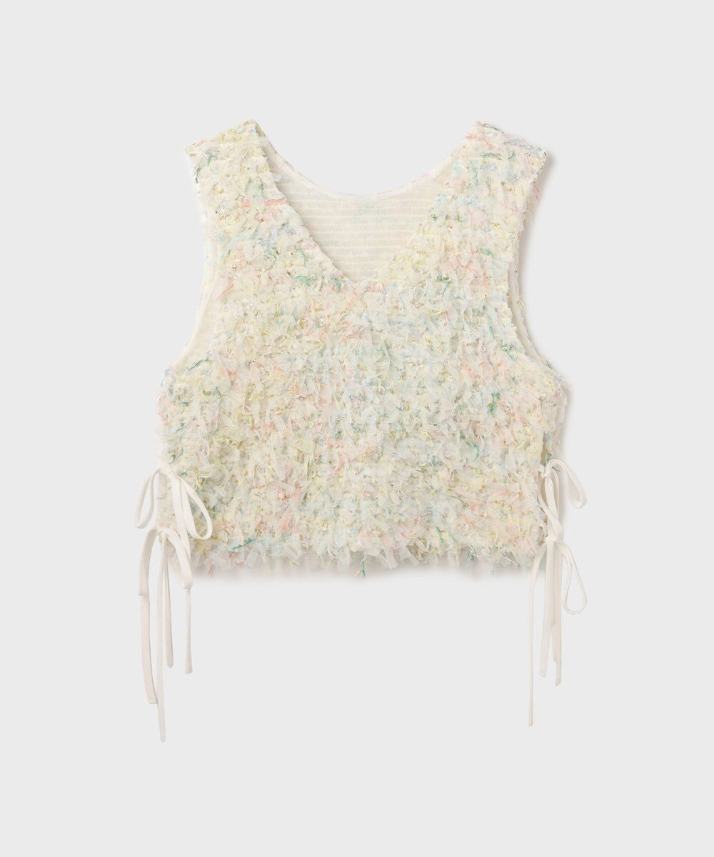 GRACE CONTINENTAL フリンジチュールベスト 