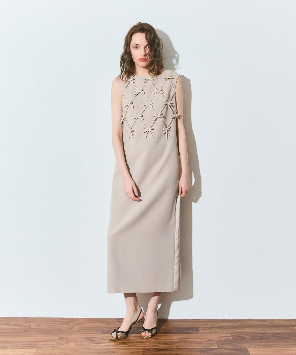 GRACE CONTINENTAL リボンモチーフドレス 