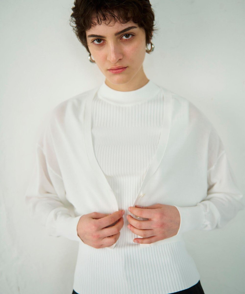 GRACE CONTINENTAL ショートドルマンニットカーディガン 