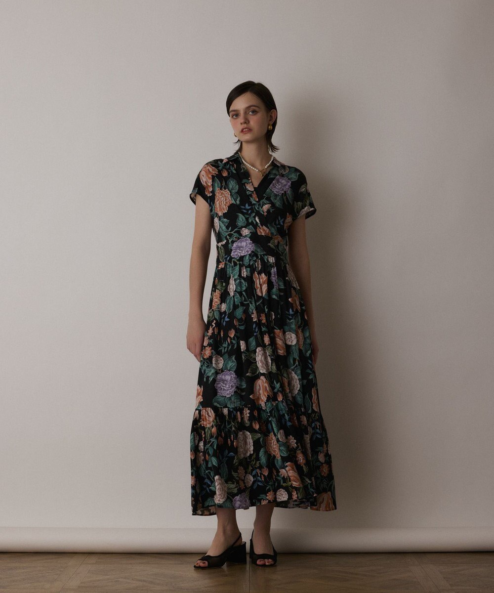 GRACE CONTINENTAL アンティークフラワープリントワンピース