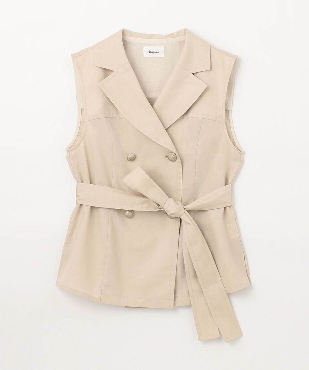 GRACE CONTINENTAL リネンタッチダブルブラウス 