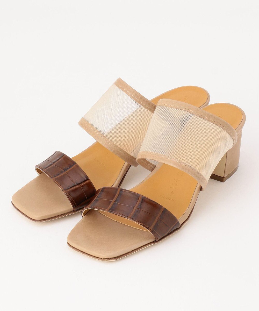 GRACE CONTINENTAL FABIO RUSCONI シアーコンビサンダル ベージュ