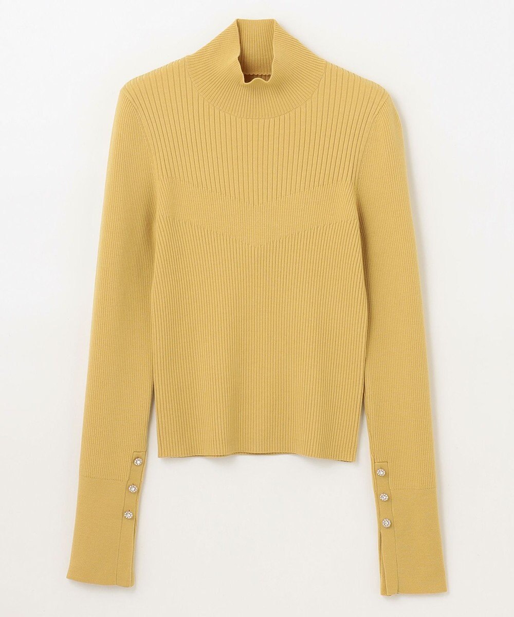 GRACE CONTINENTAL ビジューリブニットトップ 