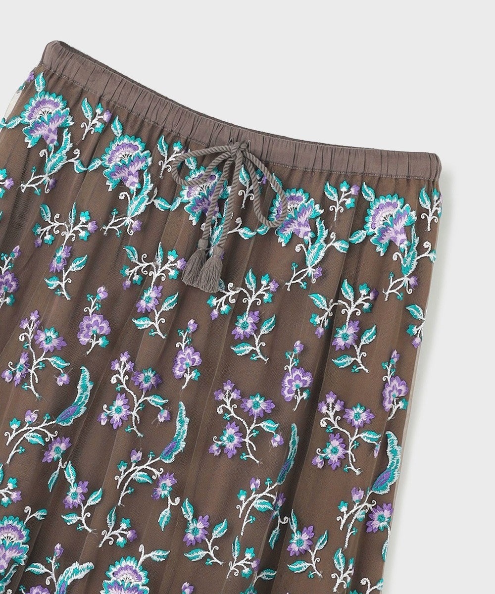 GRACE CONTINENTAL サラサ刺繍チュールスカート