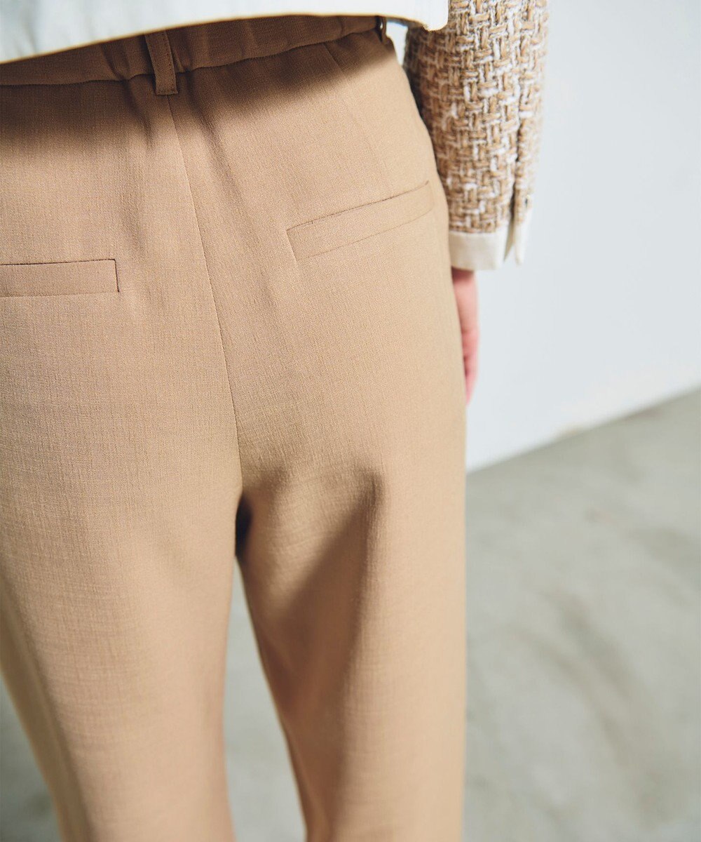 GRACE CONTINENTAL ストレッチスラブタックパンツ 