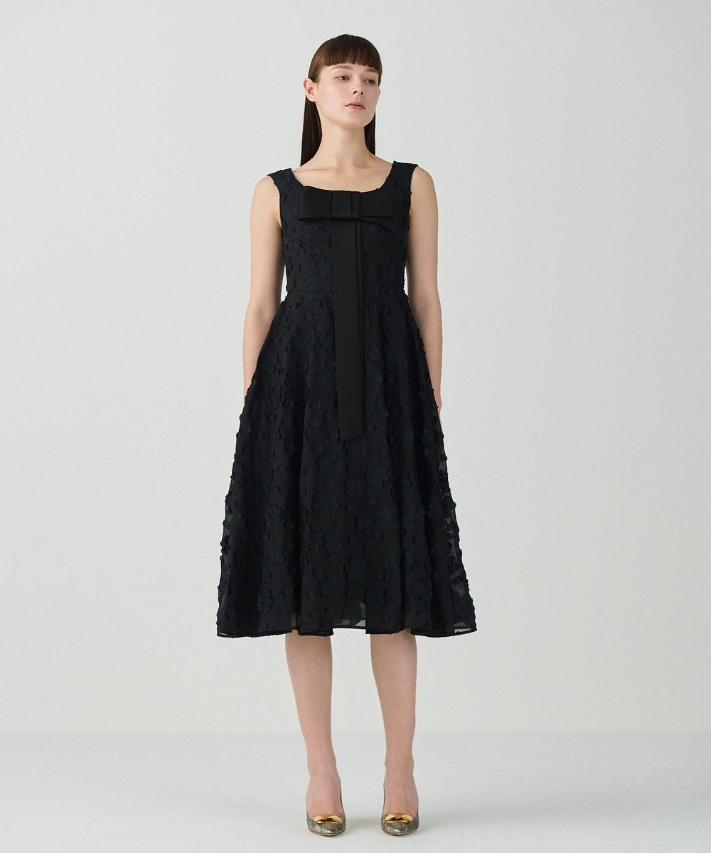 GRACE CONTINENTAL ラメFlowerジャガードドレス