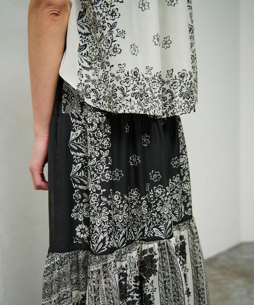 GRACE CONTINENTAL バンダナティアードスカート 