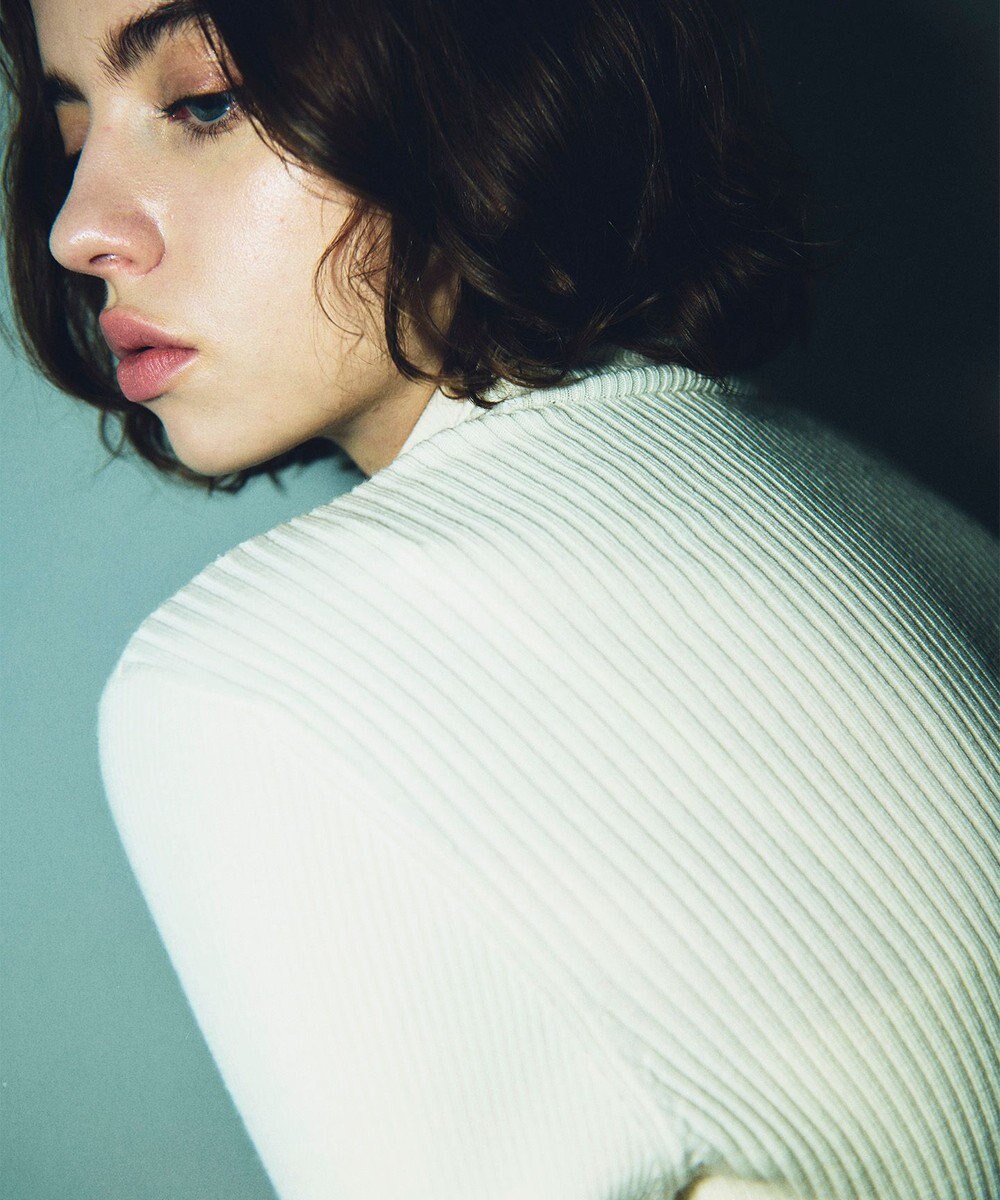 GRACE CONTINENTAL ビジューリブニットトップ