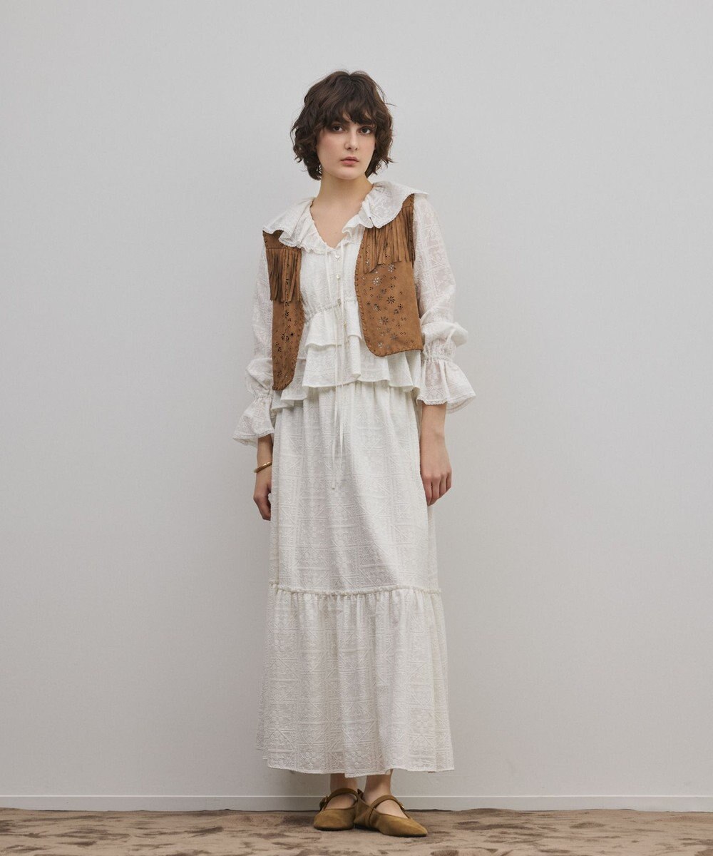 GRACE CONTINENTAL フェイクスウェードジレ 