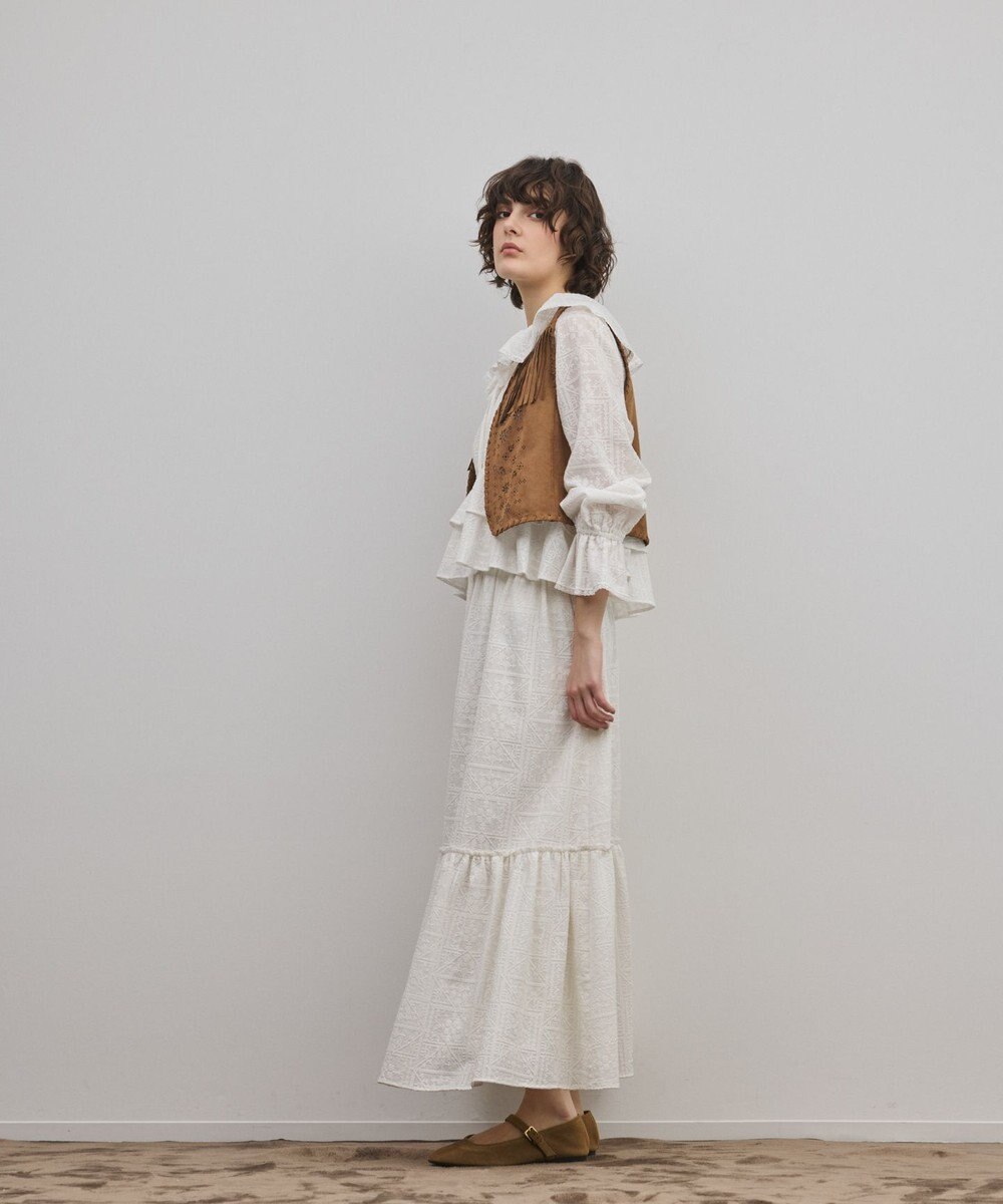 GRACE CONTINENTAL フェイクスウェードジレ 