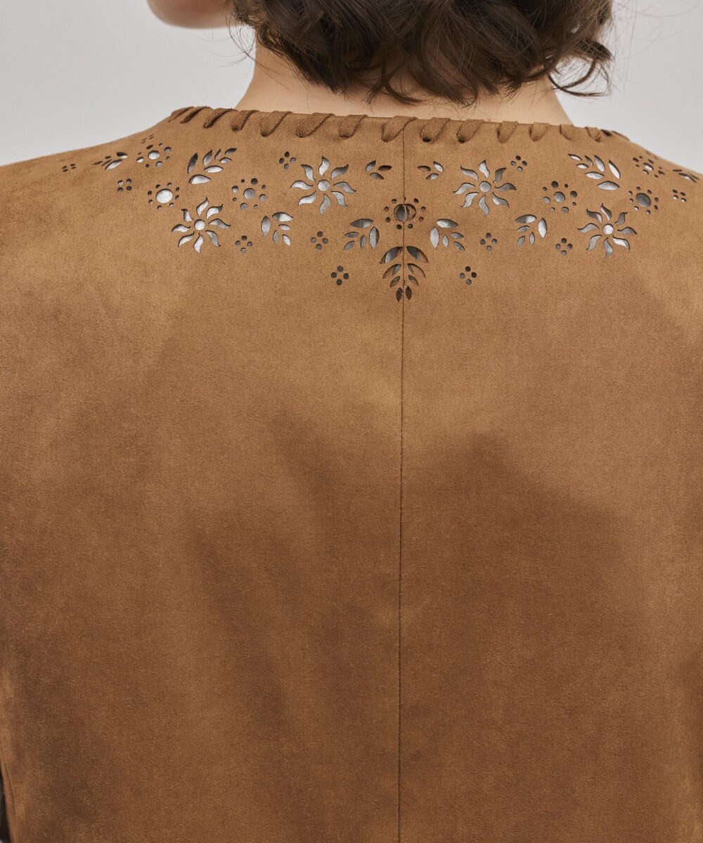 GRACE CONTINENTAL フェイクスウェードジレ 