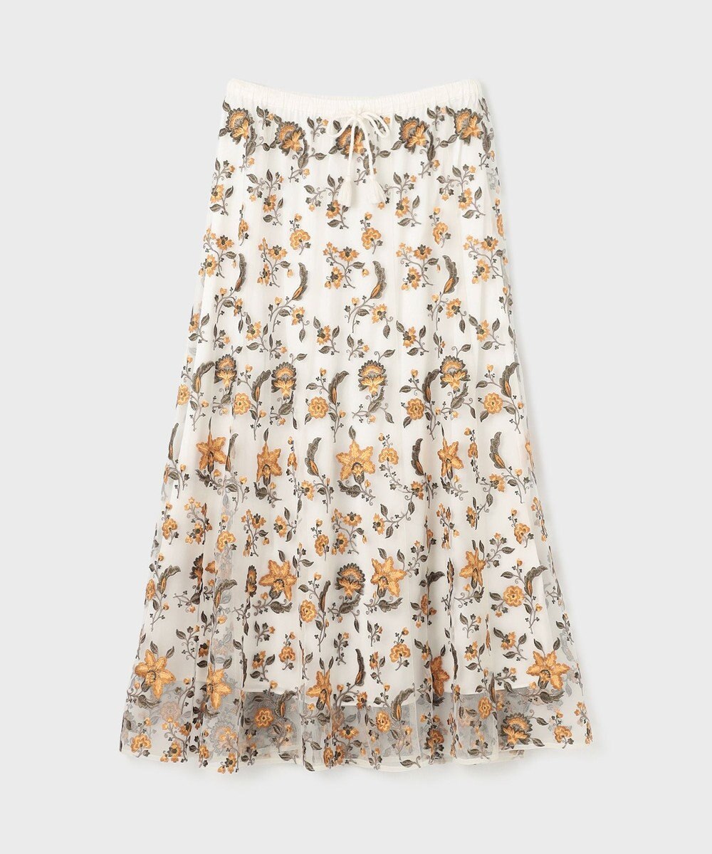 GRACE CONTINENTAL サラサ刺繍チュールスカート