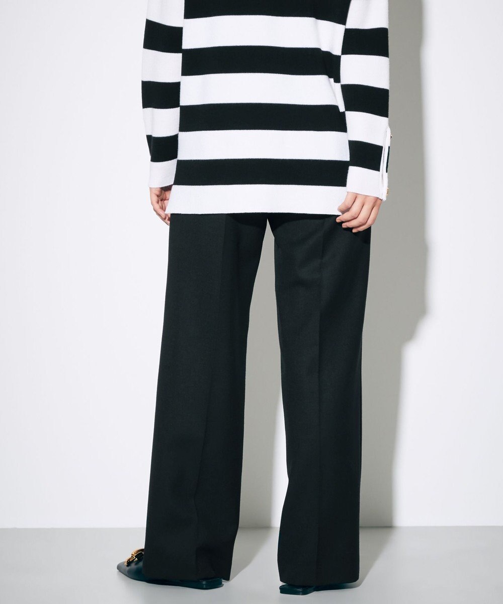 GRACE CONTINENTAL ウールストレッチセミワイドパンツ 