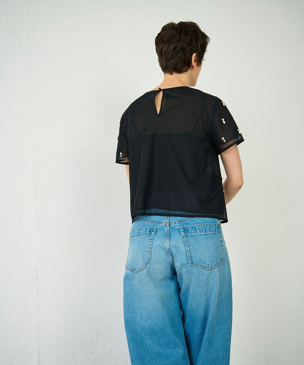 GRACE CONTINENTAL ビジューチュールトップ