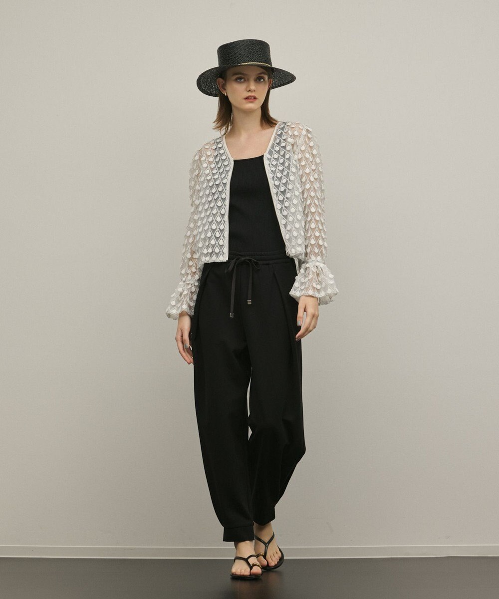 GRACE CONTINENTAL モチーフチュールブラウス 