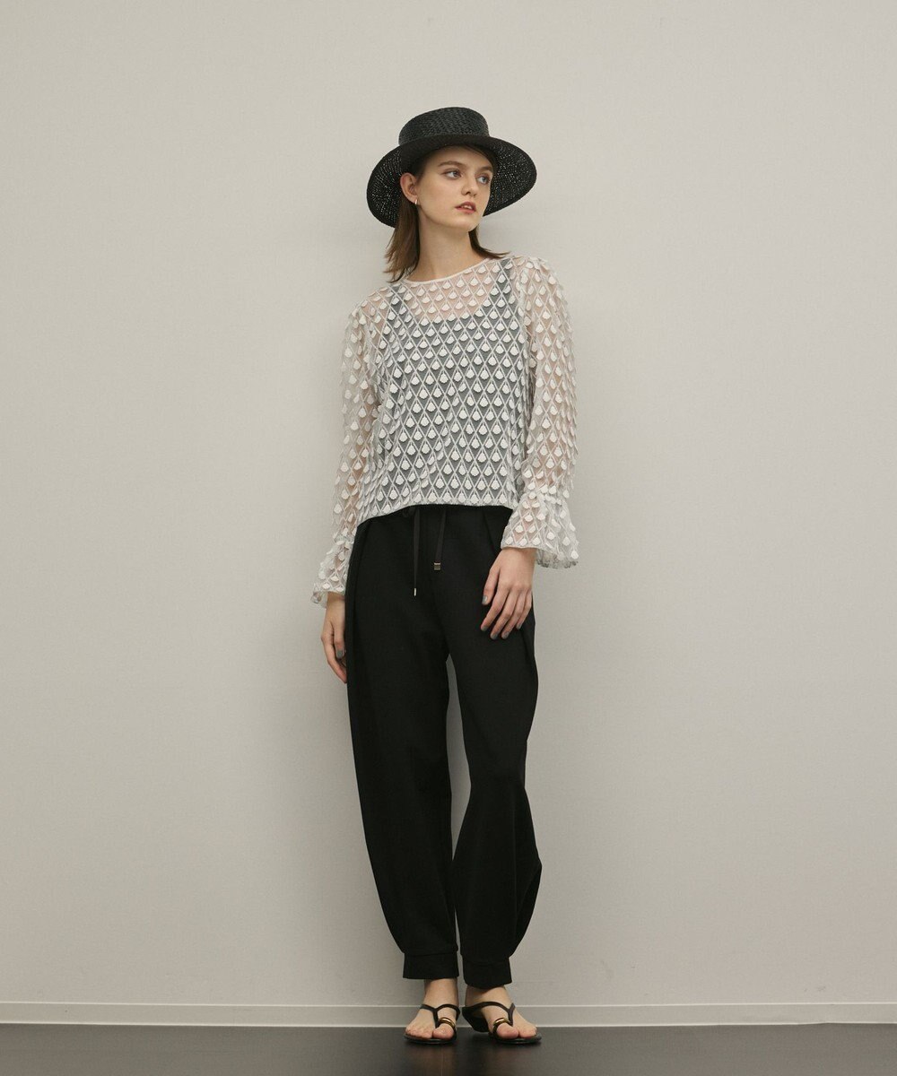 GRACE CONTINENTAL モチーフチュールブラウス 