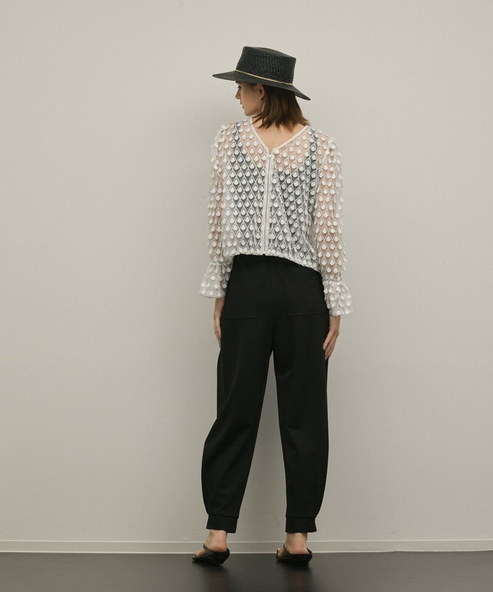 GRACE CONTINENTAL モチーフチュールブラウス 