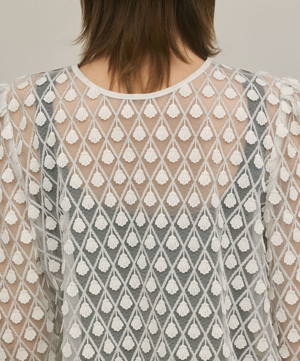 GRACE CONTINENTAL モチーフチュールブラウス 