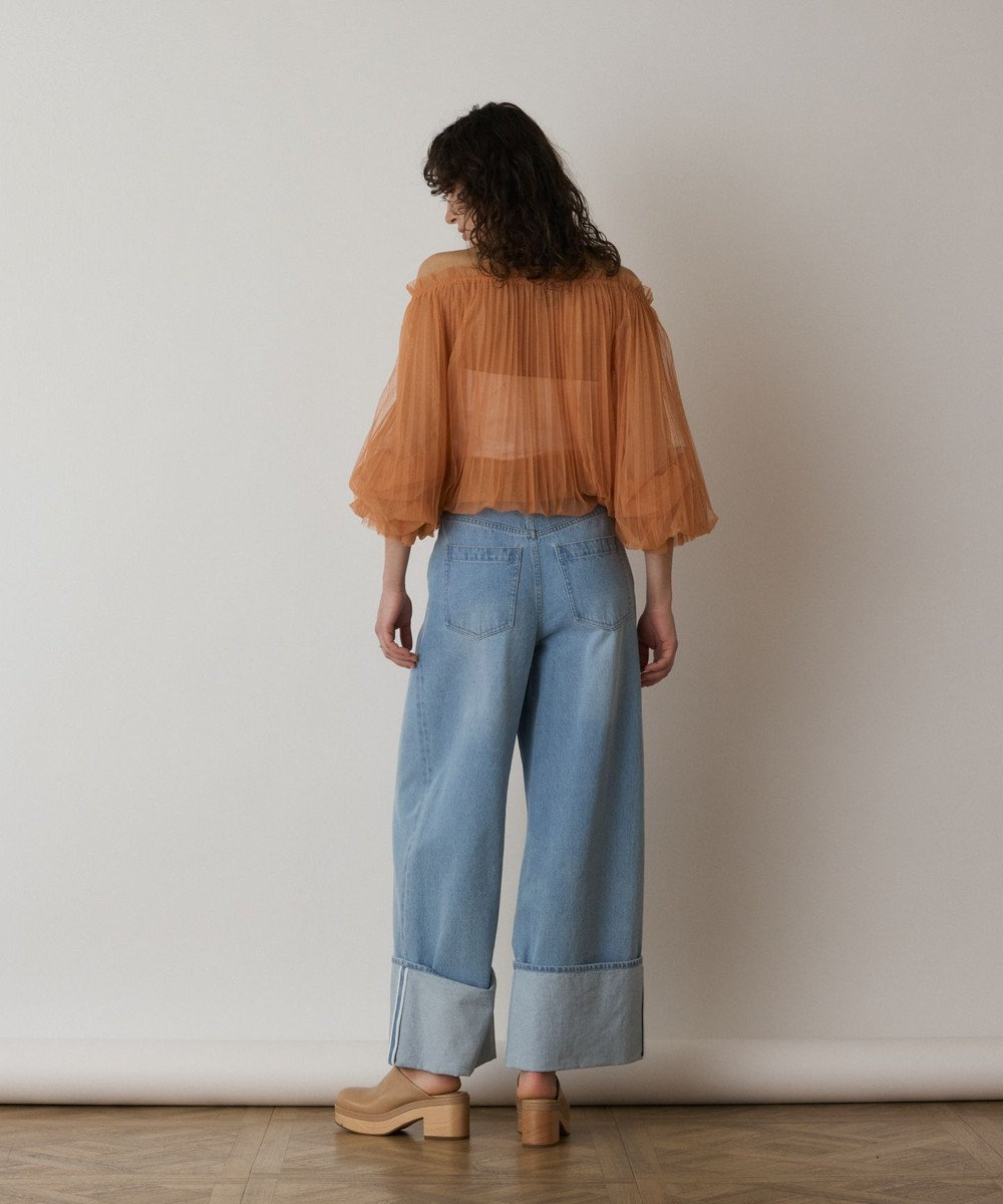 GRACE CONTINENTAL チュールプリーツトップ