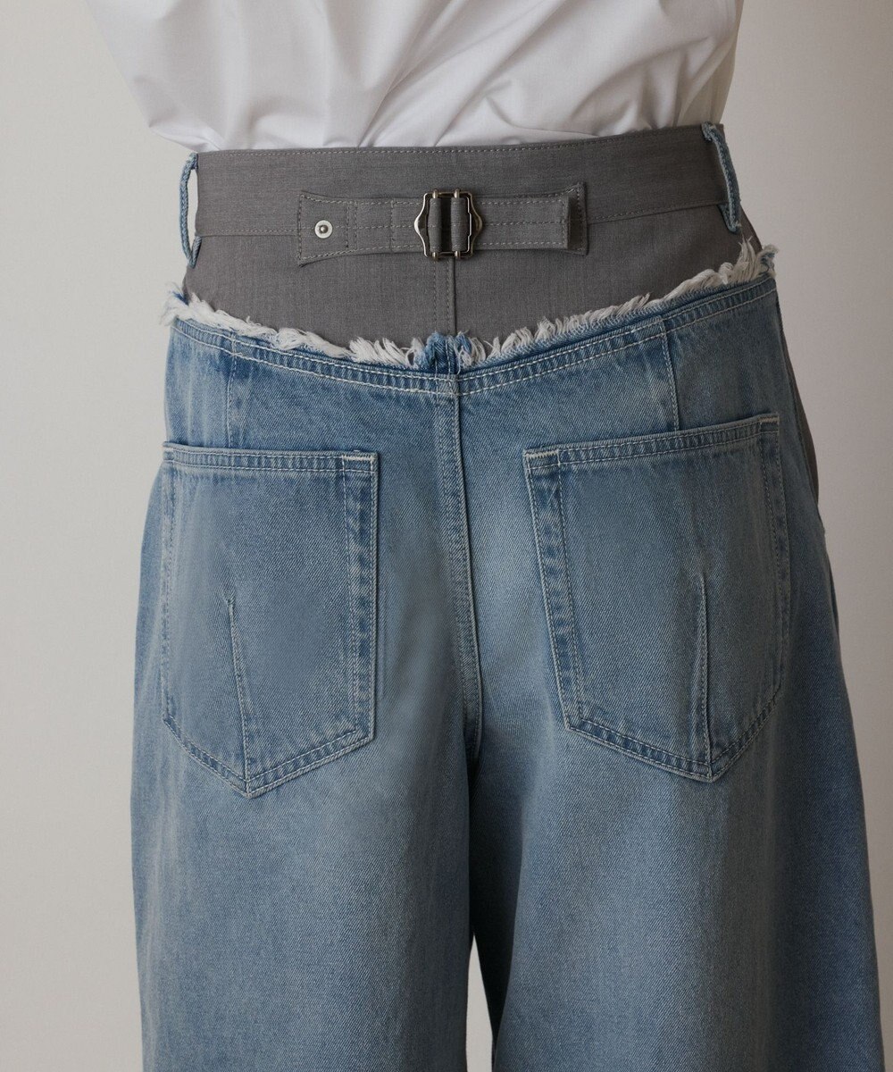 GRACE CONTINENTAL コンビデニムワイドパンツ 