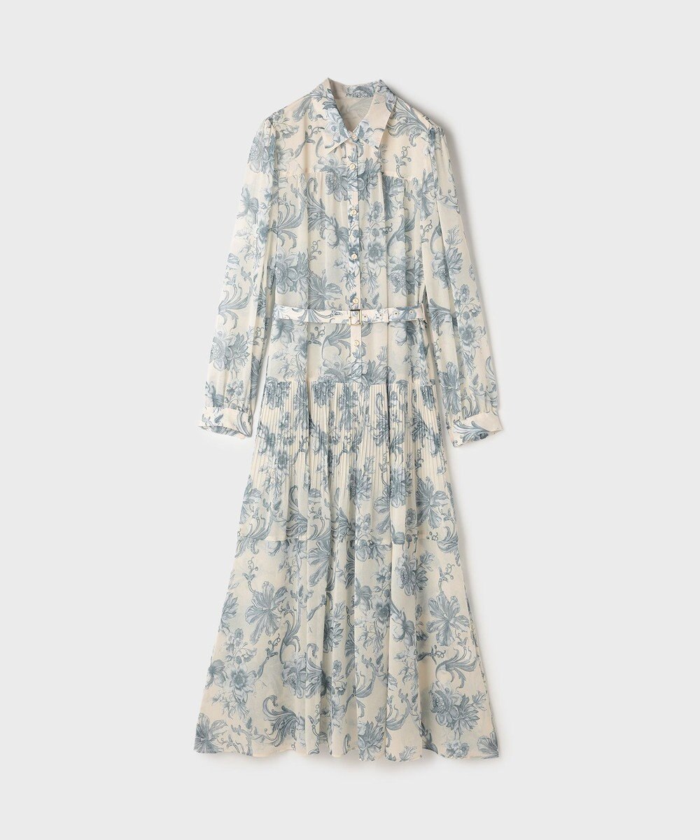 GRACE CONTINENTAL フラワープリントプリーツワンピース 