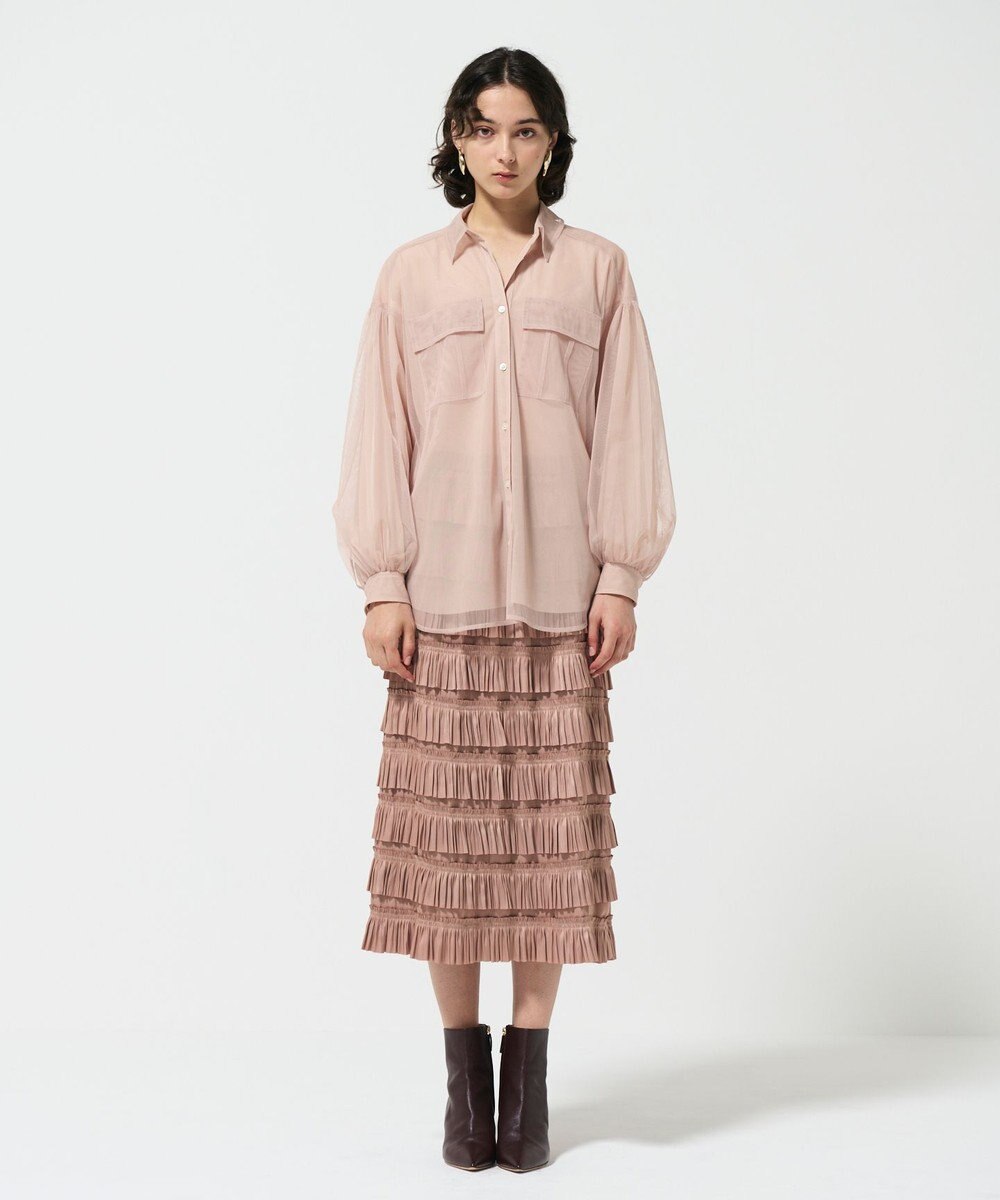 GRACE CONTINENTAL チュールレイヤードシャツ