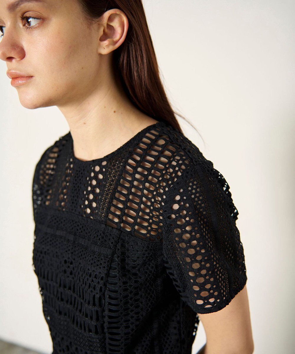 GRACE CONTINENTAL メッシュレースワンピース 