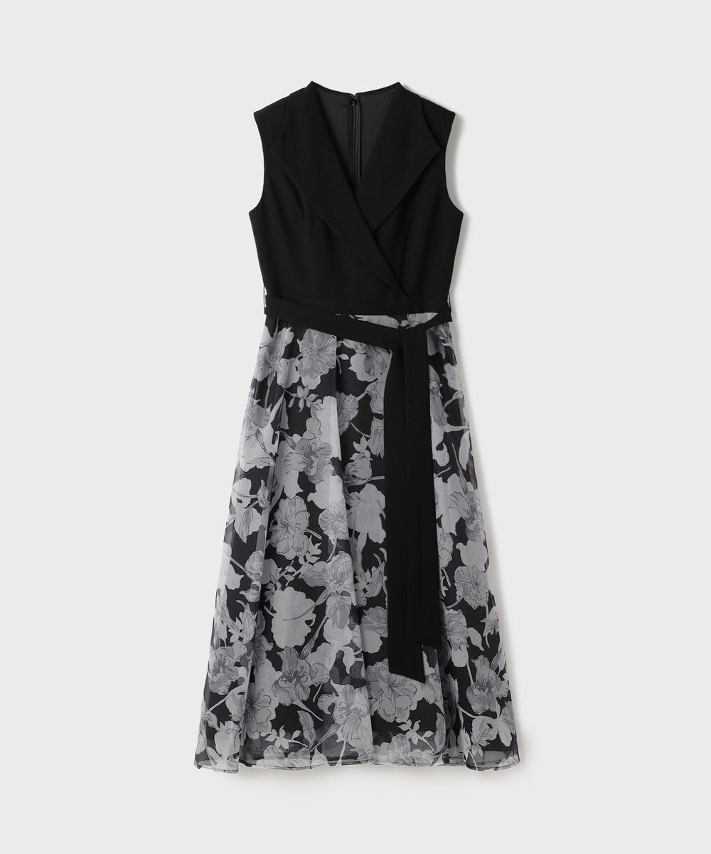 GRACE CONTINENTAL カシュクールフラワープリントワンピース 