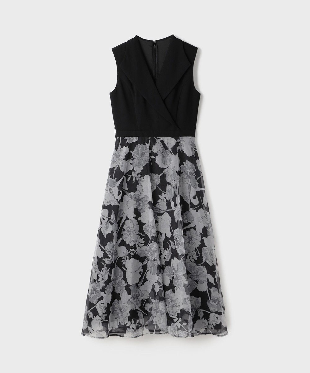 GRACE CONTINENTAL カシュクールフラワープリントワンピース 