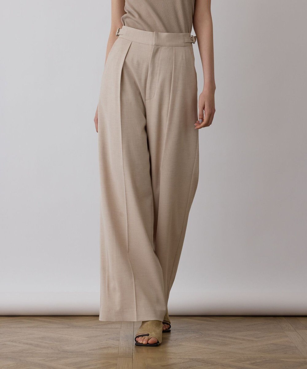 GRACE CONTINENTAL スラブストレッチタックパンツ 