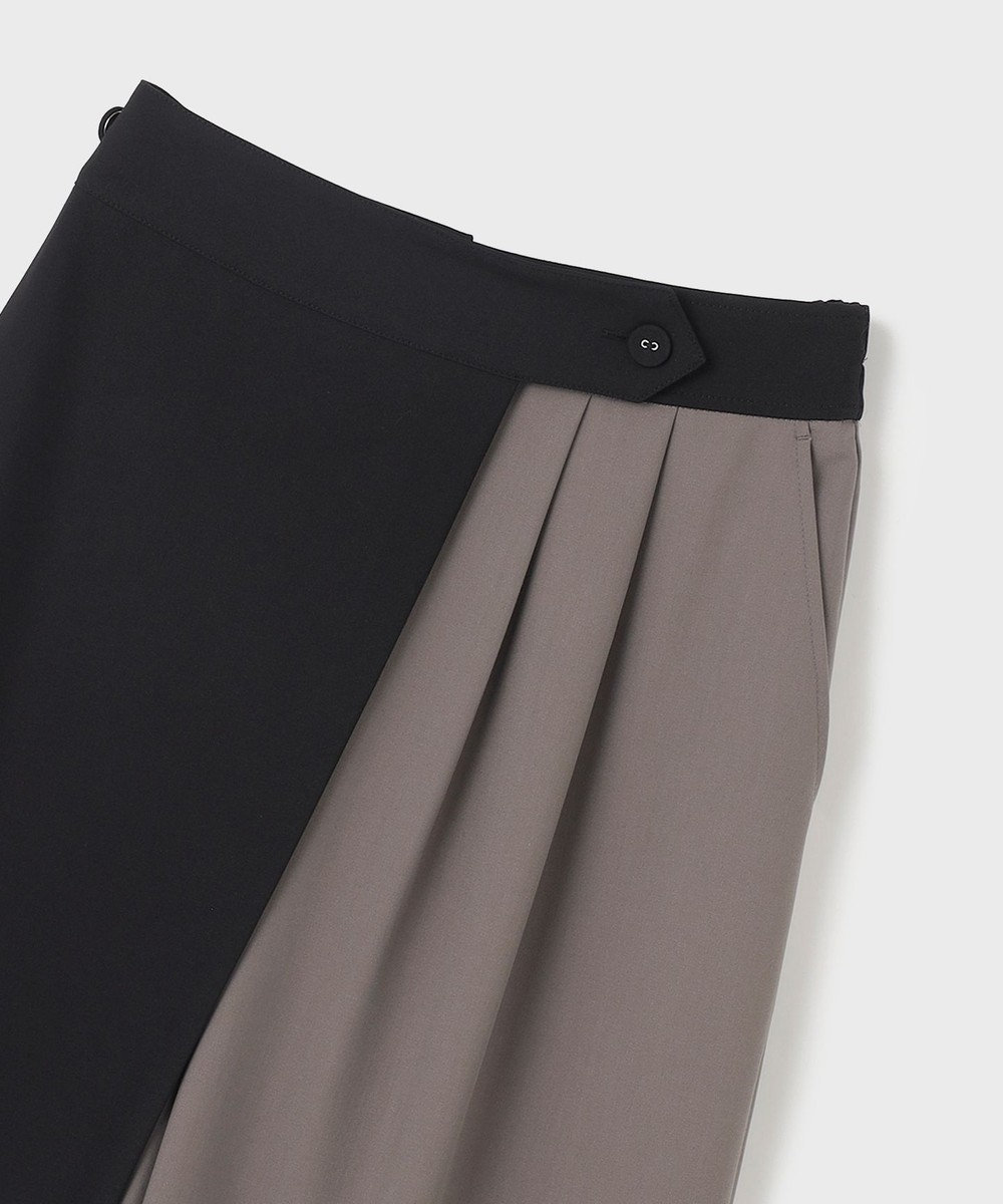 GRACE CONTINENTAL レイヤードタックワイドパンツ