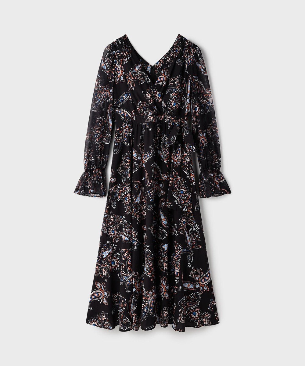 GRACE CONTINENTAL ペイズリーカシュクールワンピース 