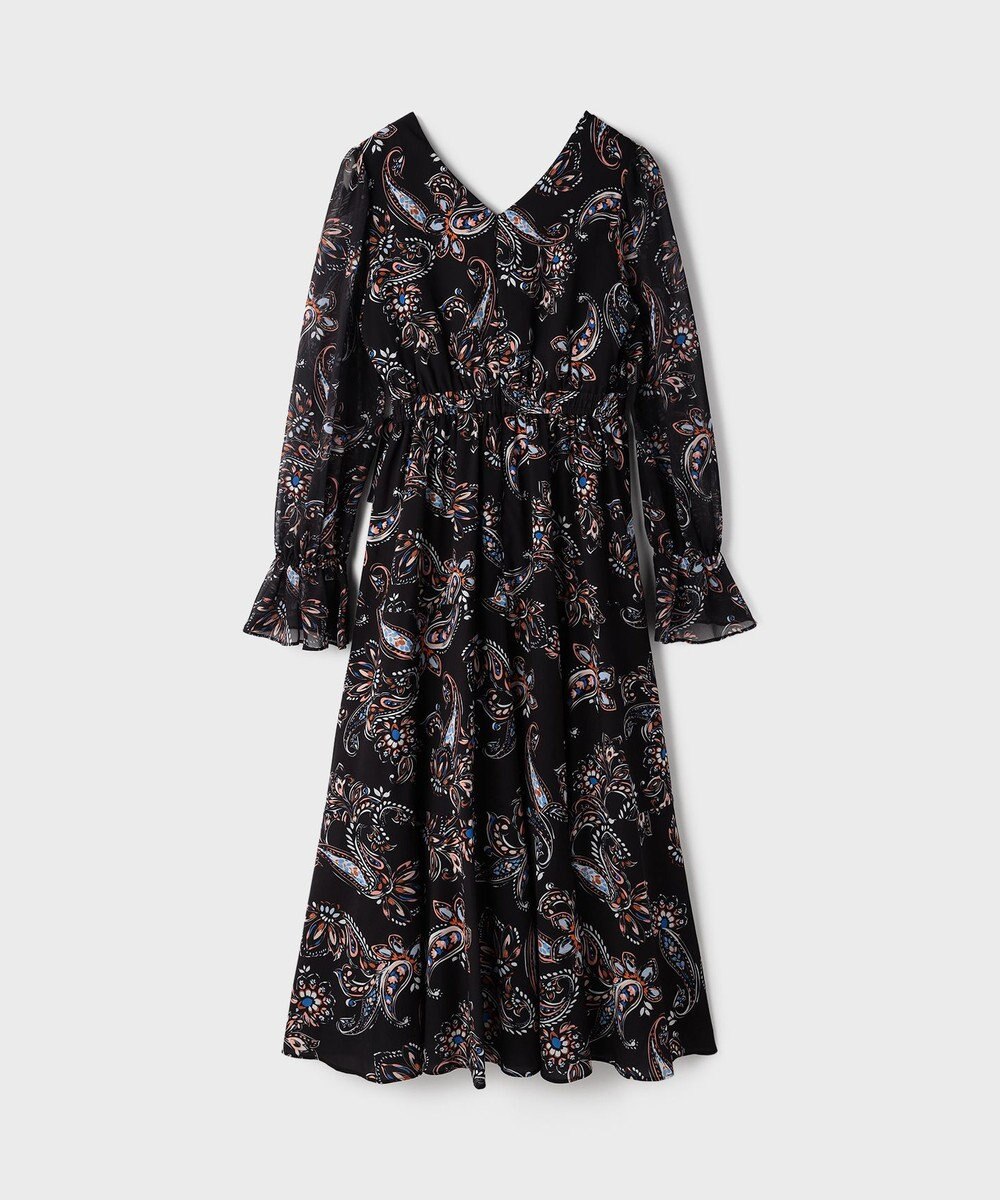 GRACE CONTINENTAL ペイズリーカシュクールワンピース 