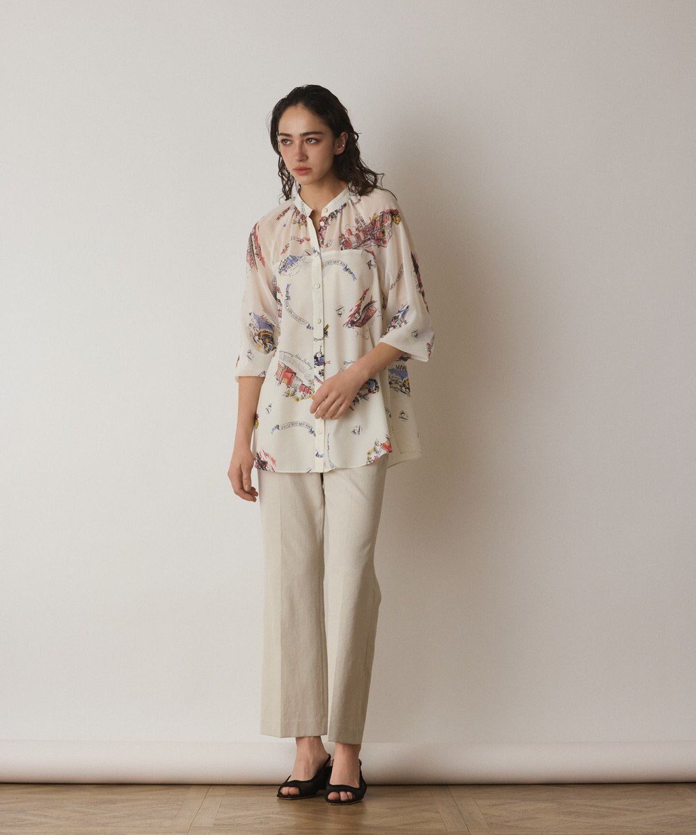 GRACE CONTINENTAL スーヴェニールプリントブラウス