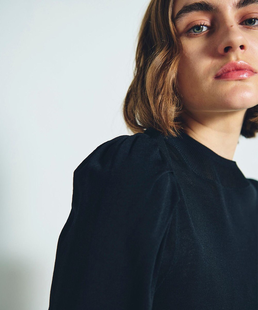 GRACE CONTINENTAL タックスリーブニットトップ 